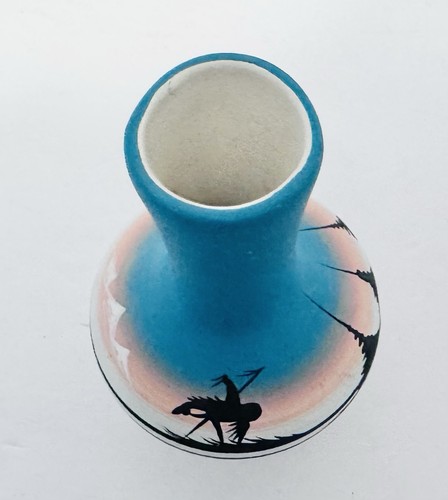 Navajo Indianer Südwesten Kunstkeramik Vase signiert Ron Arizona - Bild 12 von 14