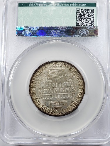 1946-D Booker T Washington Commemorative Silver Half Dollar : CACG MS66 - Picture 4 of 4