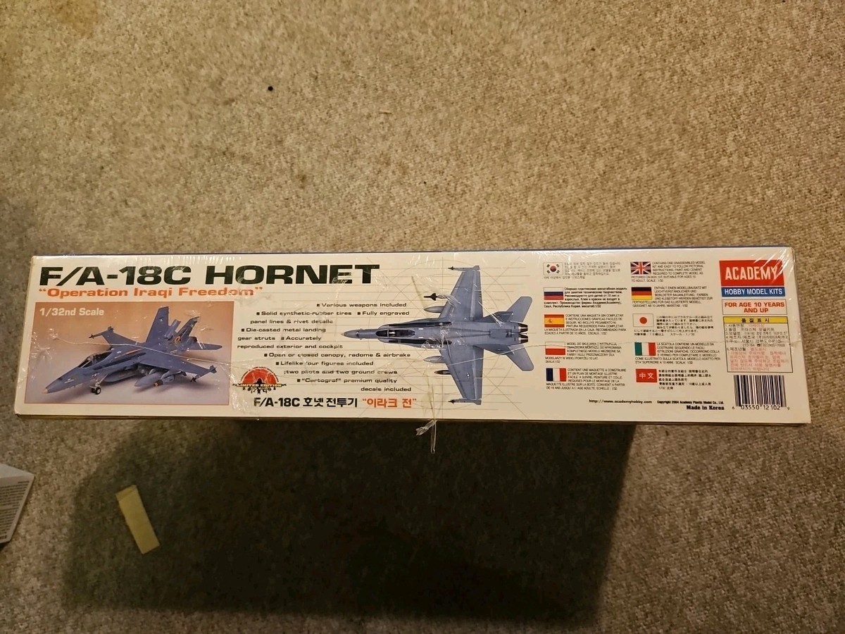 Academy 1/32 F/A-18C Hornet Airplane Kit (2191) for sale