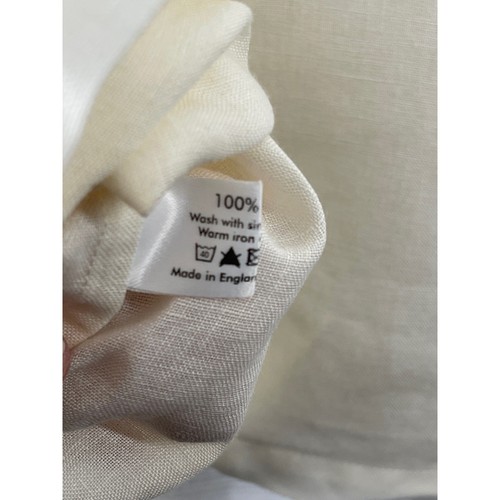 ESKANDAR Linen V Neck Boxy Tunic Cream Size 6 or 8 - Picture 6 of 8