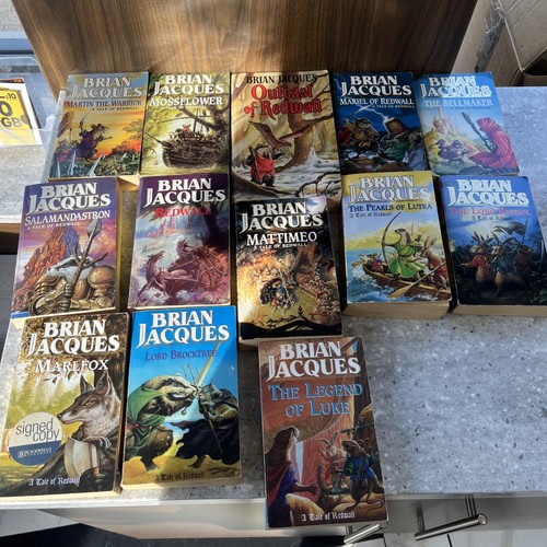 13x Brian Jacques Book Bundle Paperback A Tale of Redwall Series Red Fox 1signed