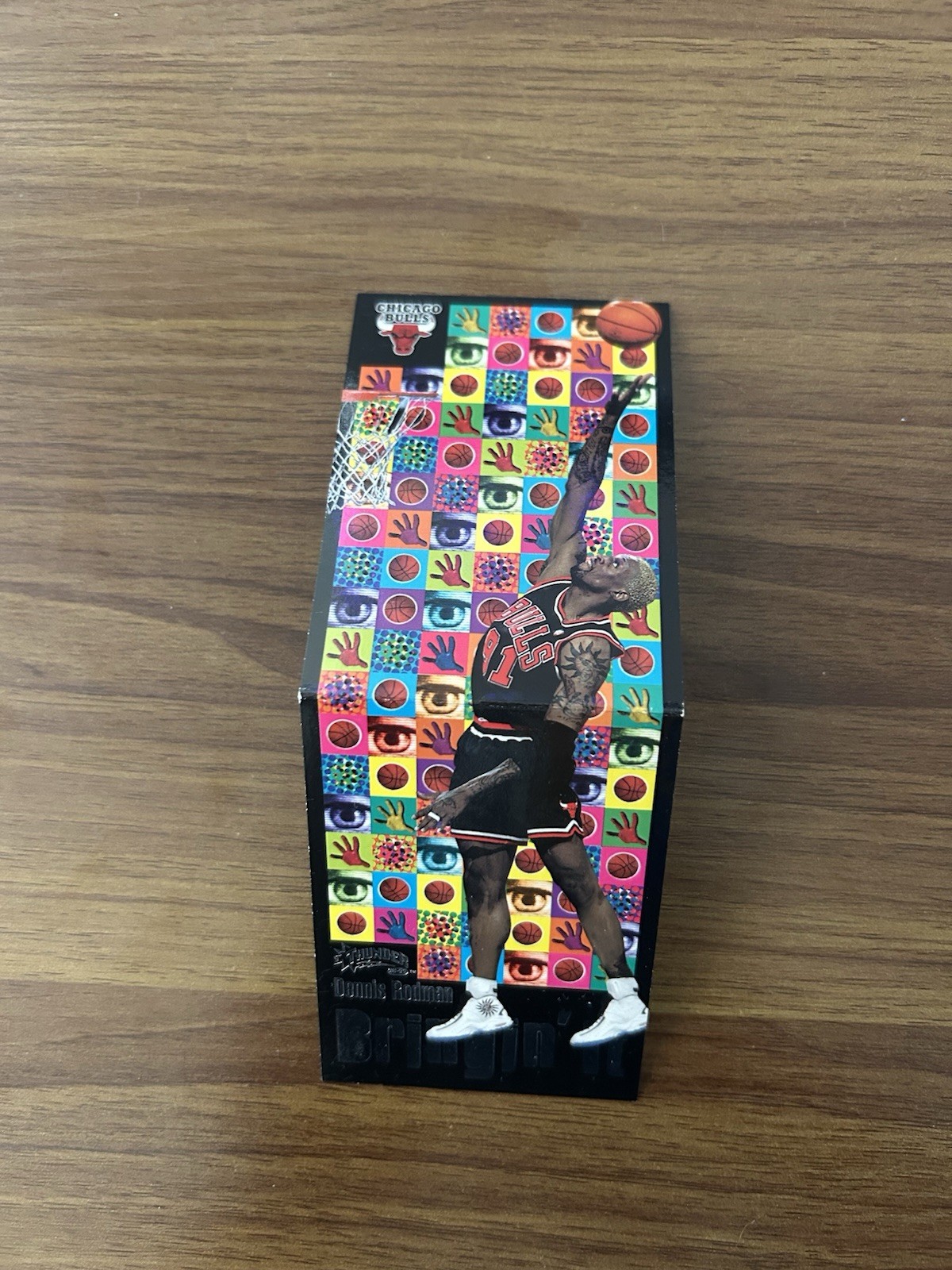 1998-99 Skybox Thunder BRINGIN' IT Dennis Rodman Fold Out Card #10BI Bulls HOF!