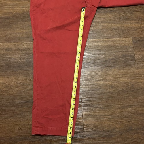 Polo Ralph Lauren Pantalone Chino Vestibilità Dritta Rosso Uomo 50x32 Grande Alto No Elasticizzato - Foto 13 di 15