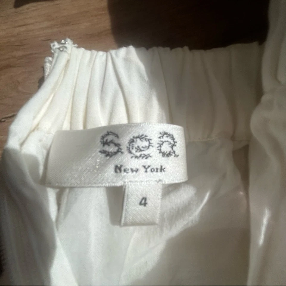 Море Нью-Йорк белый отверстие Puff рукав Детский комбинезон размер 4 эластичный пояс с молнией - Изображение 2 из 4