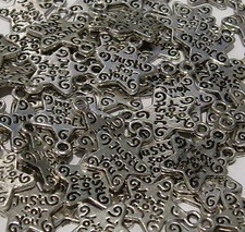 14mm Tibetan Silver /"Just for you /" Stars Charms Friendship i118 15 Pcs