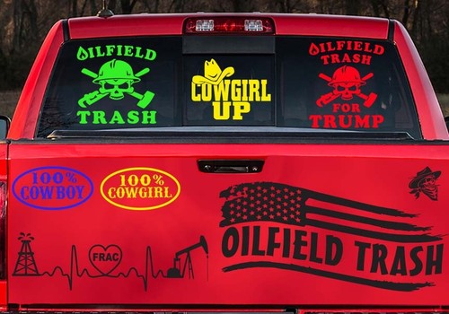 - Oilfield Heartbeat Frac Rig Oil Life Mafia Roughneck drill Pickup Decal - Picture 2 of 12