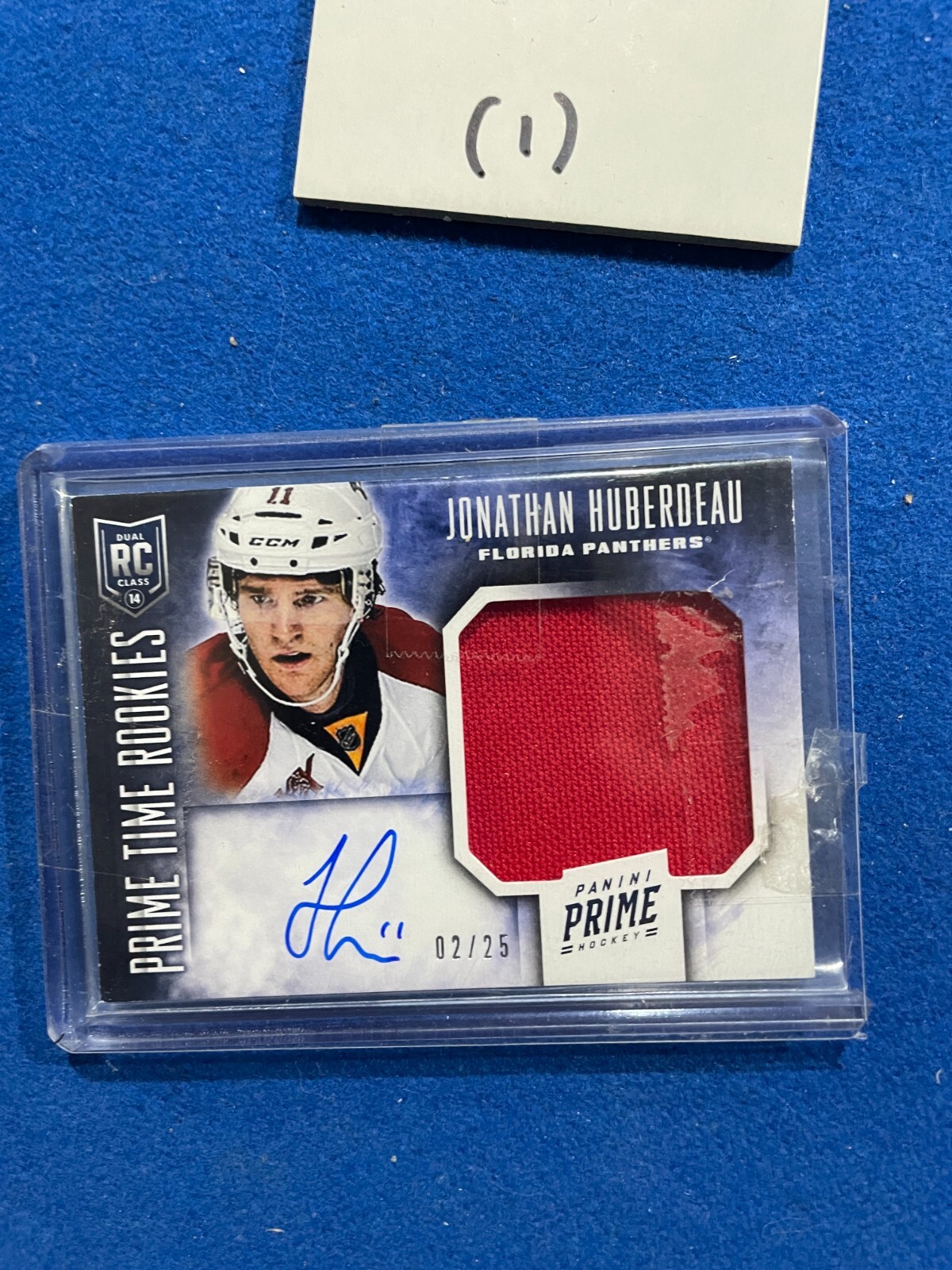 2013-14 PANINI PRIME RPA  JONATHAN HUBERDEAU RC AUTO PATCH 02/25 RARE
