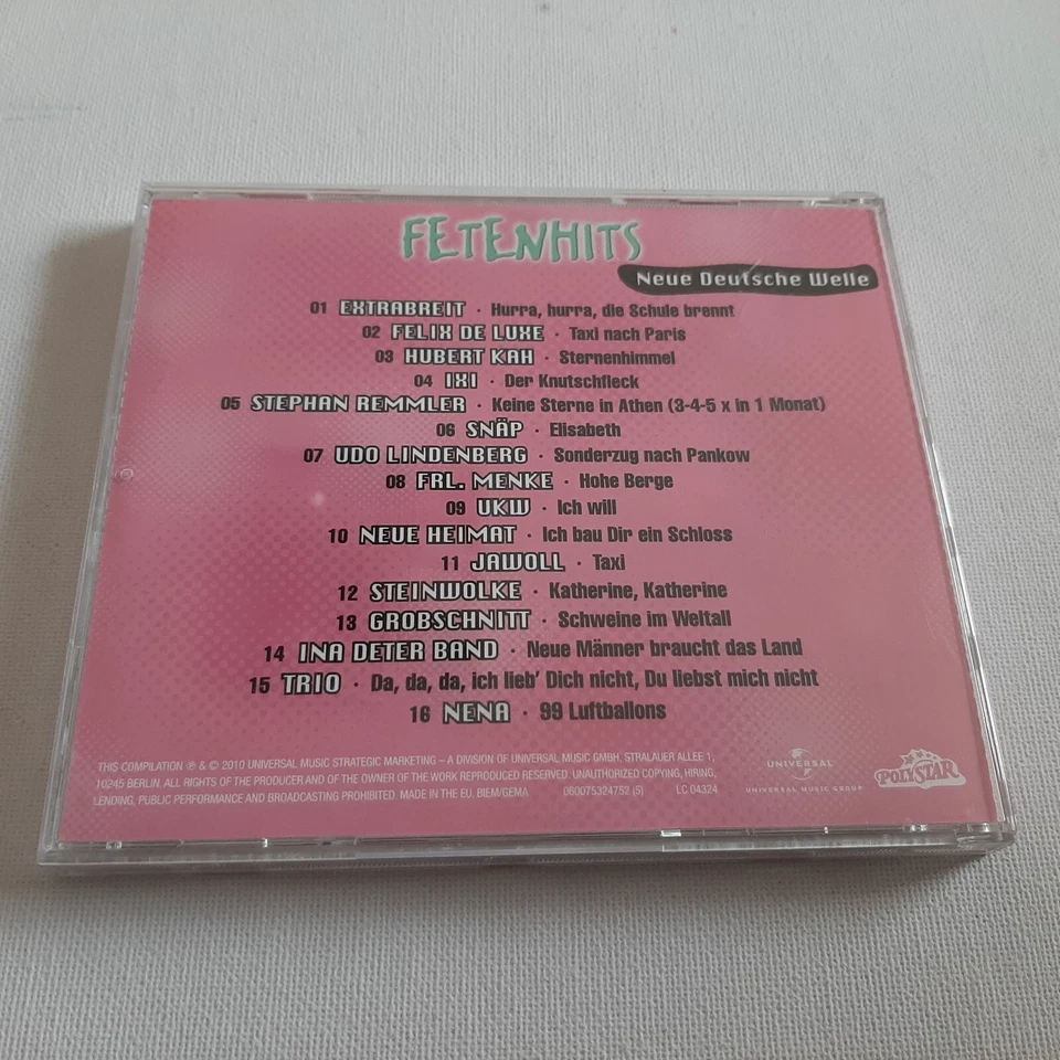 Fetenhits CD NDW Neue Deutsche Welle Trio Ixi Jawoll Ina Deter Snäp Extrabreit - Bild 2 von 2