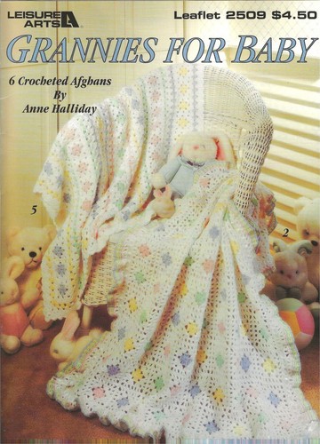 TWO Leisure Arts Leaflets Grannies for Baby Crocheted Afghans Patterns 2509 2639 - Picture 10 of 10