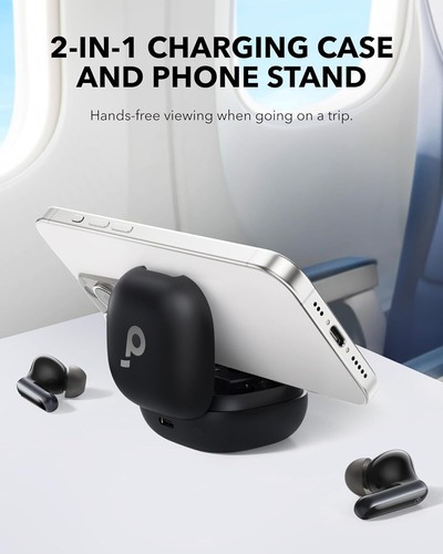 Soundcore P40i Wireless Earbuds Noise Cancelling 2-in-1 Phone Stand Case|Refurb - Picture 2 of 6