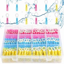 300PCS Wire Crimp Connectors Waterproof Heat Shrink Ring Terminals 22-10 AWG US