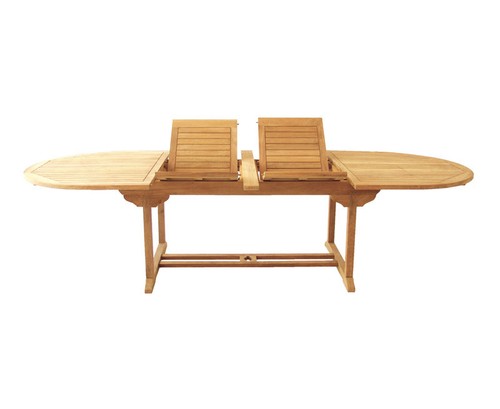 Teak Outdoor Extending Table, Oval - Oxburgh Range - 6 styles - Picture 24 of 26