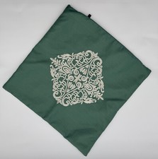 Throw Pillow Sham, Green Embroidered, 20 x 20inche one
