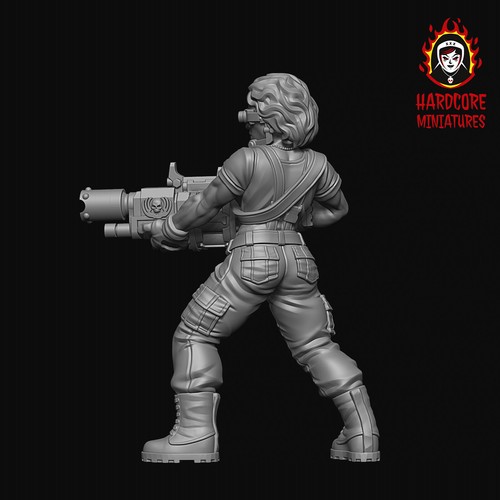 Hardcore Miniaturen weiblich Catachan Dschungel Kämpfer Squad Force Command Sergeant - Bild 72 von 164