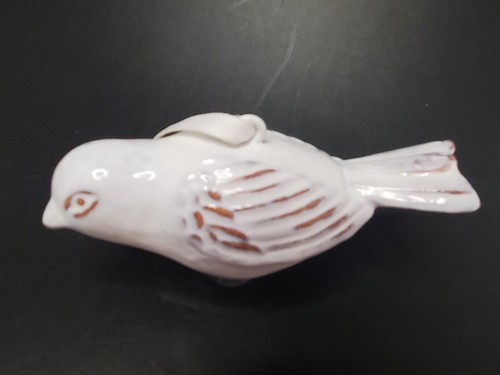 Art Pottery White Glazed & Exposed Red Clay Bird Figurine Ornament Decor - Picture 5 of 11