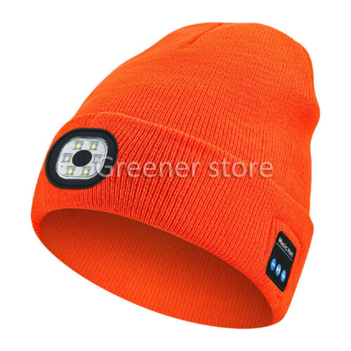Wireless Bluetooth Hat with Music Speakers LED Light Beanie Warm Cap Headphones - Picture 20 of 25