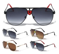 KHAN SPORT PILOT AVIATOR SUNGLASSES RETRO DESIGNER FASHION CLASSIC CASUAL ROUND