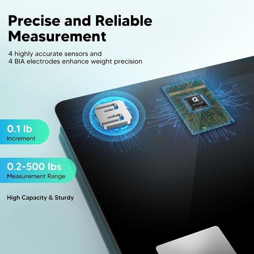 Scale for Body Weight and Fat High Accuracy Digital Smart Bathroom ScaleLarge - Picture 3 of 6