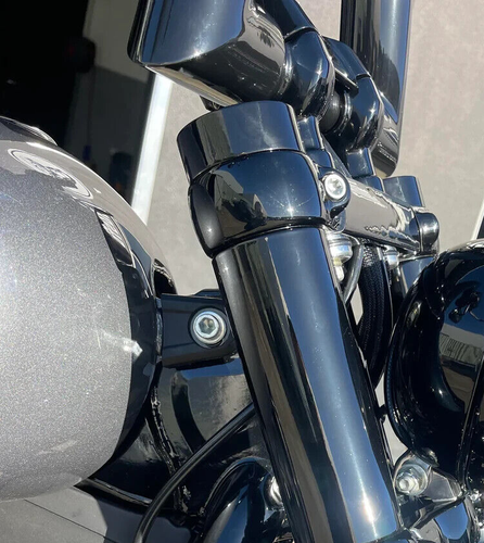 HARLEY DAVIDSON, STREET BOB, 2018 Up, KPR -UPPER FORK & NUT COVERS, GLOSS BLACK - Picture 12 of 12