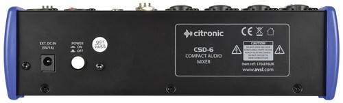 Citronic CSD 2,4,6 Compact Mixing Desk with Bluetooth & DSP Effects - Picture 11 of 16