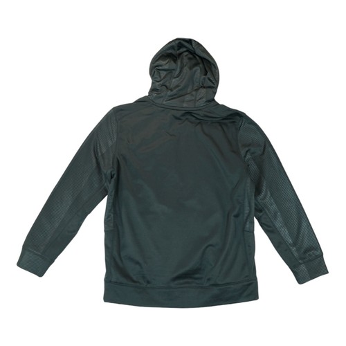 NWOT Layer 8 Mens Long Sleeve Pullover Hoodie Kangaroo Pocket Sz M Black Green - Picture 2 of 6