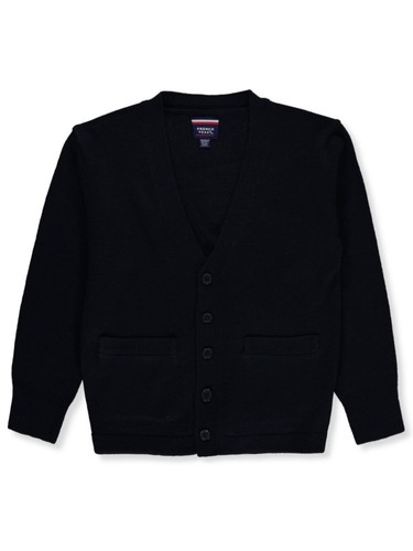 French Toast Boys' V-Neck Cardigan LTG03973NAV0010H000000000 - Picture 2 of 2