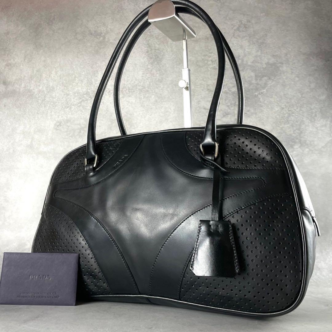 PRADA Archive 2000SS Leather Boring Bag Black Authentic Pre PRADA Archive 2000SS Leather Boring Bag Black Authentic Pre