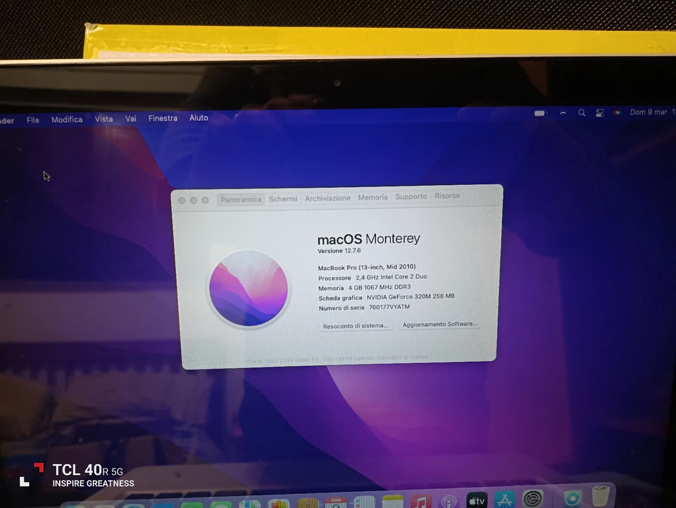 Macbook Pro A1278 2010 13,3" CORE DUO 2,6Ghz 4gb 128gb nvme Mac Osx MONTREY - Immagine 3 di 4