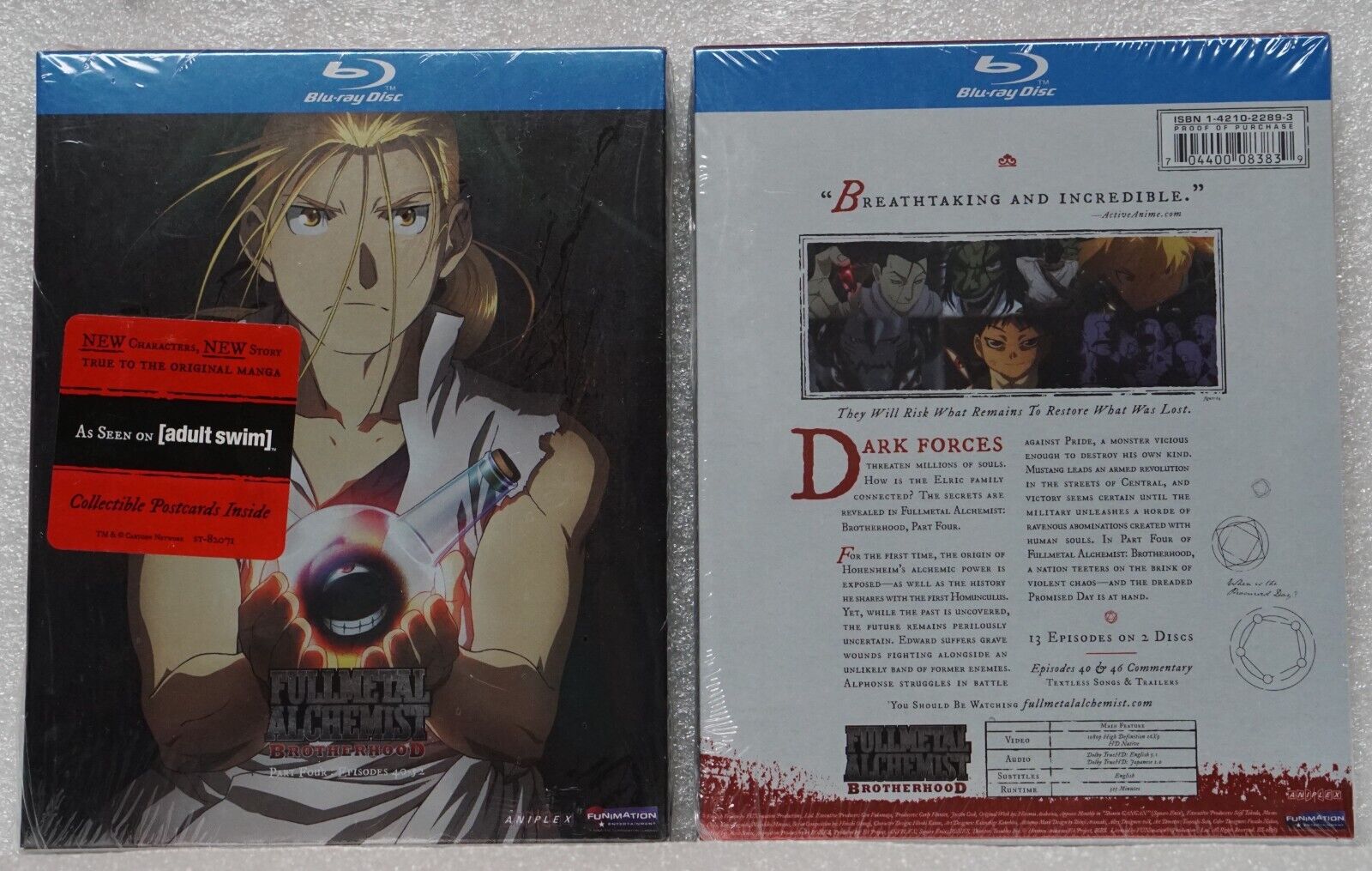 Fullmetal Alchemist Brotherhood Part 4 (DVD, 2011, 2-Disc Set) Anime 13  Episodes