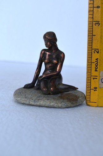 Vintage The Little Mermaid Statue Souvenir From Kobenhavn Copenhagen Lady Rock - Picture 10 of 10