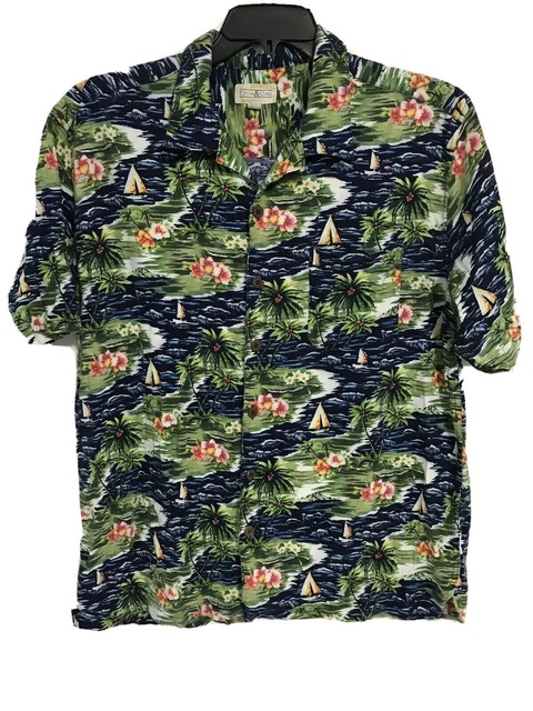 Ocean & Coast Mens Shirt Sz. XL Hawaiian Tropical Style Button Front | eBay