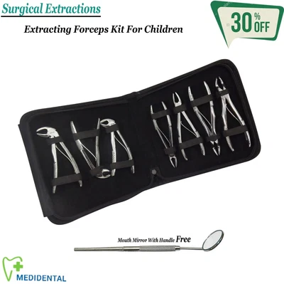 TK PLUS Chirurgische Laborinstrumente Zahn Extraktionszange für Kinder Upper & Lower New