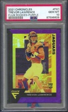 TREVOR LAWRENCE 2021 PANINI CHRONICLES PURPLE PRIZM RC #D 70/199 PSA 10 GEM MINT