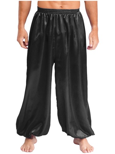 Pantaloni uomo Bloomers cintura pantaloni medievali elasticizzati casual street larghi rave - Foto 77 di 130