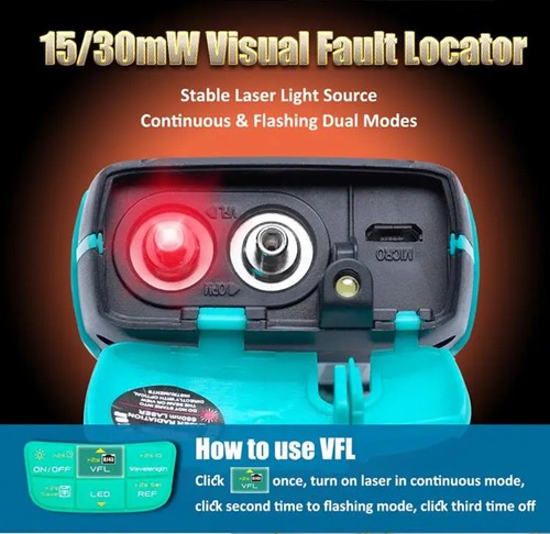 MT-7615 Connect LAN Cable Tester Intelligent Auto Calibrate Optical Power Meter - Photo 3/8