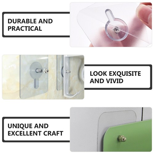 20pcs Convenient Unique No Nail Wall Hangers Wall Stickers Screw Stickers Home - Picture 8 of 12