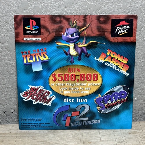 Sony Playstation PS1 Pizza Hut Demo Disc 2 Tetris Spyro Gran Turismo NOS Sealed