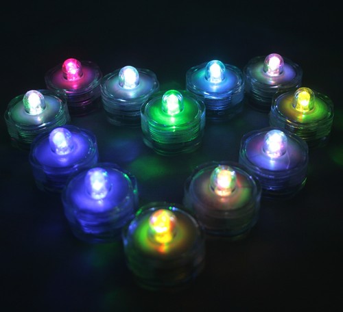 New 12 pcs Multi-Color Changing underwater LED Submersible Candles LED tealights - Picture 9 of 12
