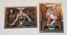 DEVIN CARTER (2) RC 2024 PRIZM DRAFT VARIATION & BASE #27 SACRAMENTO KINGS