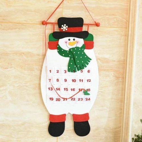 Non-woven Christmas Countdown Calendar Xmas Decoration Santa Hanging Pendant - Picture 7 of 15