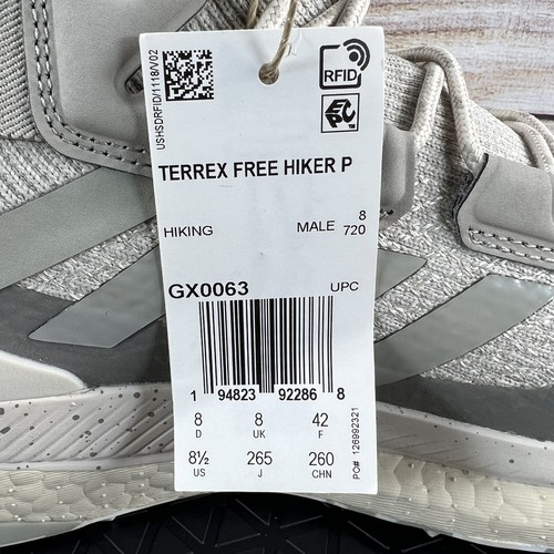Adidas Terrex Free Hiker Parley ‘Aluminium Sesame’ GX0063 Men Size 8.5/Women 9.5 - Picture 8 of 9
