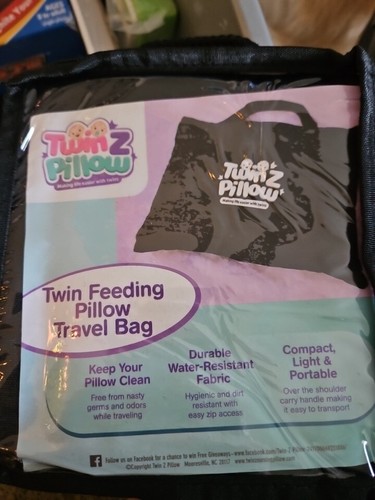 Twin Z Pillow Travel Bag Black New In Package - Picture 2 of 2