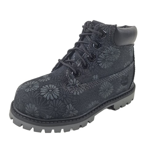 Botas clásicas Timberland para niños pequeños 6 pulgadas TB0A1781 florales informales negras talla 10,5 - Imagen 2 de 12