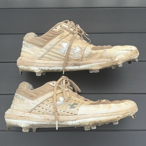 Under Armour Yard Low ST Baseball Softball Cleats White 3021711-101 Size 13 - Picture 2 of 10
