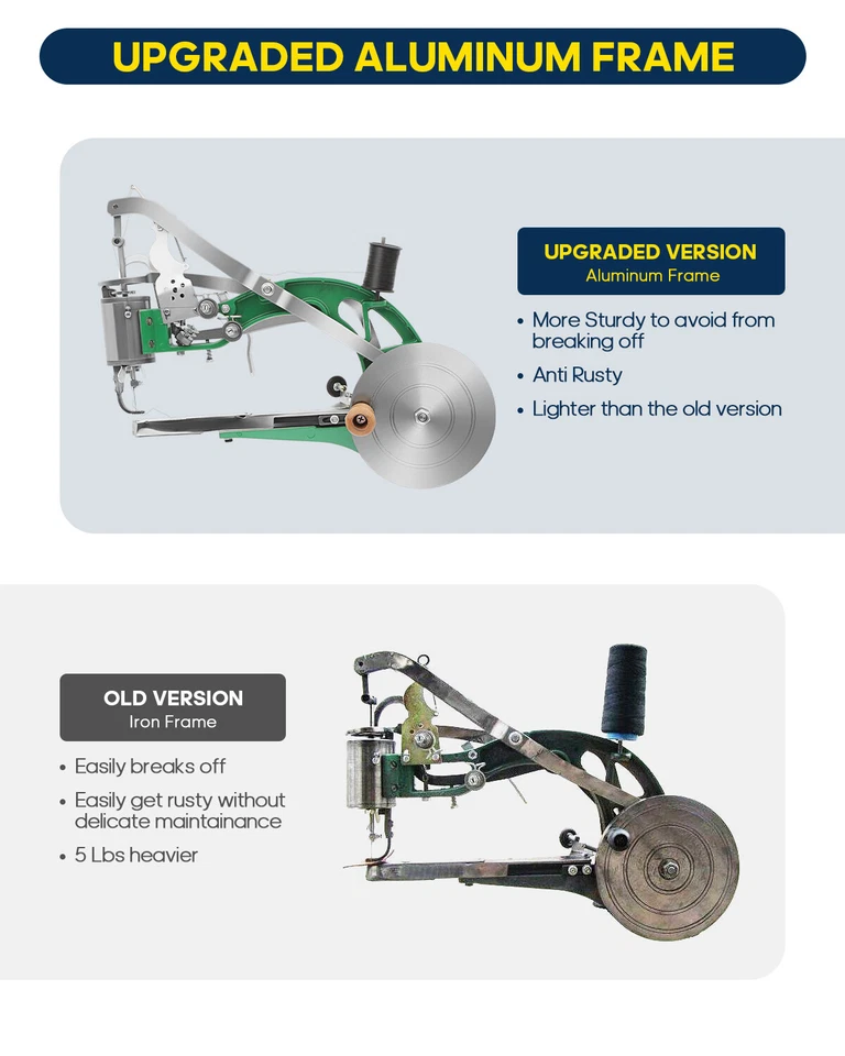 Máquina de reparo de sapatos fazendo costura manual faça você mesmo agulha de algodão/couro/nylon - Imagem 2 de 4