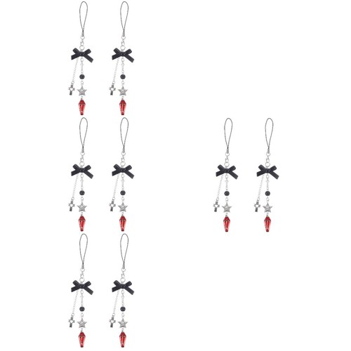  Set of 4 Pentagram Mobile Phone Chain Pendant Accessories for Women