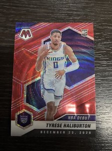 2020-21 Panini Mosaic #264 Tyrese Haliburton Debut RC RED WAVE ROOKIE PRIZM SP