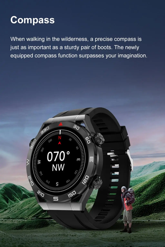 New ECG PPG Phone Call Smart Watch Tracker Compass Fitness - Foto 6 di 14