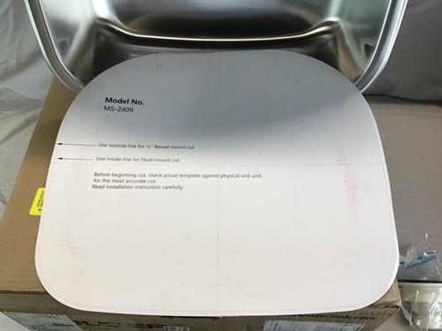 HOUZER MS-2409 MEDALLION DESIGNER SERIES UNDERMOUNT STAINLESS KITCHEN SINK - Picture 12 of 24