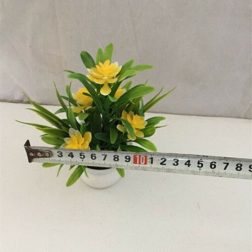 Outdoor Floral Decor Artificial Small Plant Flower Fake Bonsai Pot Potted Garden - Picture 10 of 17